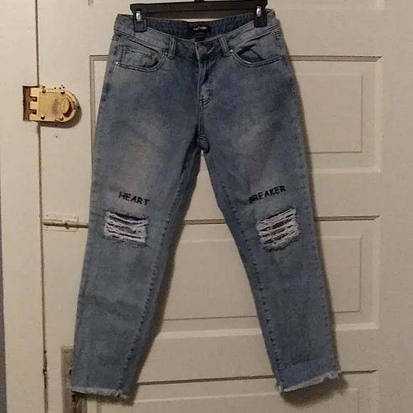 Refuge Distressed Ankle Jeans Sz 4 - Picture 1 of 7